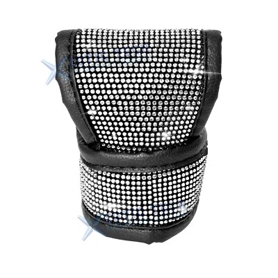 Cubierta de perilla de cambio automático con diamantes de imitación brillantes brillantes para automóviles SUV camiones Foto 1 de 4