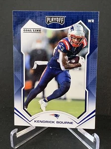 KENDRICK BOURNE 2021 PLAYOFF GOAL LINE SP 14 PATRIOTS FOOTBALL CARD - Picture 1 of 2