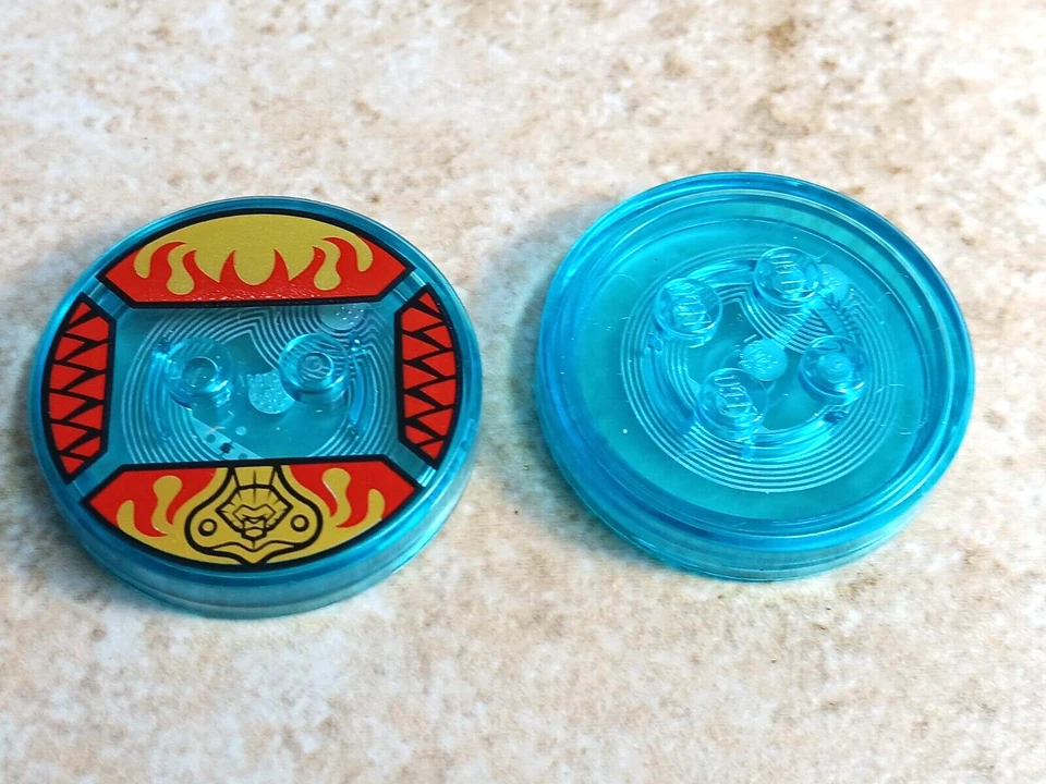 乐高玩具标签支架透明蓝色印花LAVAL狮子火焰狮子之王CHIMA — 第 1/1 张图片