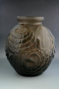 RARE ANTIQUE ART DECO PIERRE D'AVESN GLASS VASE - Picture 1 of 5