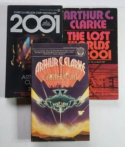 3 Arthur C. Clarke PBs - 2001 A Space Odyssey, Lost Worlds of 2001, Earthlight - Imagen 1 de 16