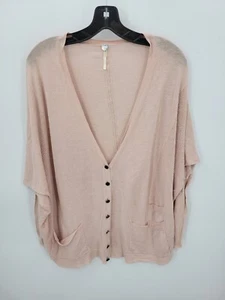 Margaret O'Leary Cardigan Sweater Womens Small 1 Pink Oversized Cottagecore Silk - Picture 1 of 10