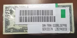 NEW GEM/UNC sealed BRICK of (1000) 2017 A $2 Notes from San Francisco District - Picture 1 of 4