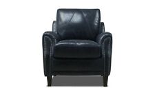New "Enzo' Blue Genuine Italian Distresed Leather Chair Only . Buttery Soft