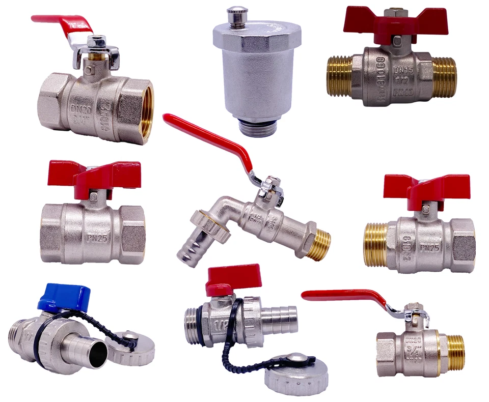 Kugelhahn Hebel Flügelgriff IG AG Absperrhahn Absperrventil Kugelventil Messing - Bild 1 von 1