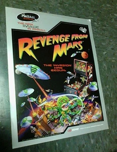 Bally Pinball 2000 with REVENGE FROM MARS flyer - good original 8 by 11 inches - Picture 1 of 2