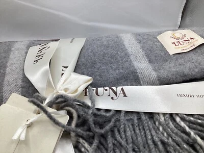 Manta LUNA Luxury Home Collection Mezcla Cachemira 50”x60” Hecha en Italia Foto 1 de 4