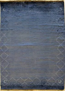 Rugstc 4x6 Senneh Gabbeh Grey Area Rug,Vegetable dye, Hand-Knotted,Wool Pile - Picture 1 of 5