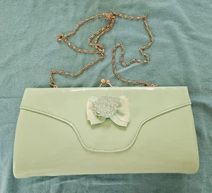 Ladies Clutch Mint Green/Bow 11 X 6. NWOT - Picture 1 of 4