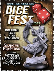 Shadows of Brimstone Veteran Saloon Girl Hero Dice Fest 2019 Promo Miniature - Picture 1 of 3