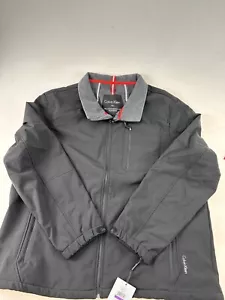 Calvin Klein Herren Softshelljacke Water Resistant Schwarz Größe XXL Neu mit Etikett - Bild 1 von 16