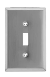 National Hardware S805-846 Piastra a parete interruttore singolo di base nichelata satinata - Foto 1 di 3