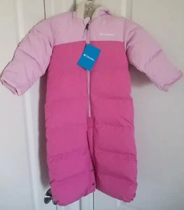 NEW Columbia Infant Snow Suit 18-24 Months Fleece Winter Pink Hoodie Kid NWT - Picture 1 of 19