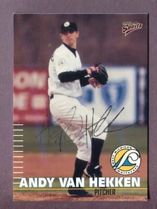 West Michigan Whitecaps 2000 multianuncio #28 autografiado Andy Van Hekken automático - Imagen 1 de 1