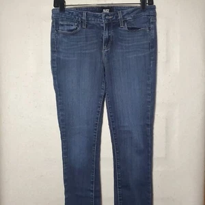 Paige Verdugo Ankle Jeans Women's 28 Denim Blue 28X26 Rise 8" Pockets  - Picture 1 of 11