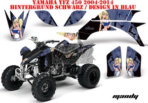 KIT GRÁFICO DE DECORACIÓN DE CARRERAS AMR ATV YAMAHA YFZ 450 04-14, YFZ 450R MANDY B - Imagen 1 de 5