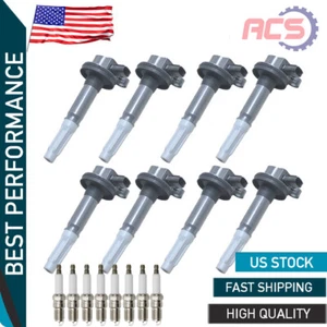 8X Ignition Coils +8 Spark Plugs For Ford F150 Mustang 11-15 V8 5.0L UF622 DG542 - Picture 1 of 10