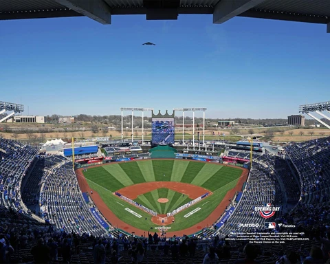Kauffman Stadium Kansas City Royals Unsigned 2021 Open Day General View Photo Cover