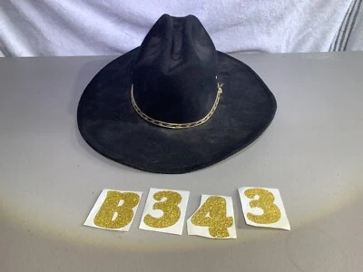 SOMBRERO VAQUERO WESTERN EXPRESS VINTAGE DE LANA NEGRO SM/MEDIANO HECHO EN MÉXICO Foto 1 de 4