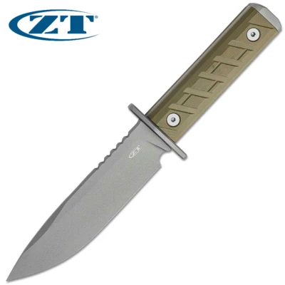 Hoja de punta de clip con granallado de cuentas Zero Tolerance ZT 0006 CPM-3V mangos OD verde G10 Foto 1 de 4