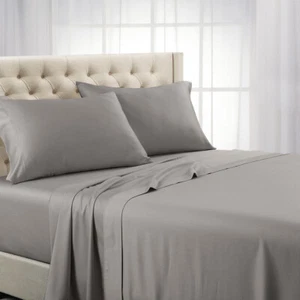 Luxury Ultra Soft 100% Pure Combed Cotton Sheet Set Deep Pocket Solid 600 TC Set - Picture 1 of 19