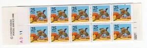 1988 25 cent Pheasant, Red Removed Booklet, #A3111, Scott #BK159, Mint NH - Picture 1 of 1
