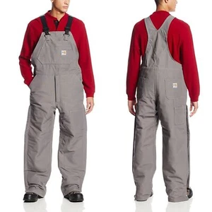 CARHARTT FRR44 Men's Big&Tall Flame Resistant Duck Overalls, Insulated Jumpsuit - Picture 1 of 4