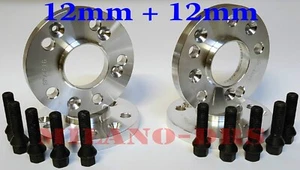 KIT 4 DISTANZIALI RUOTA 12+12mm MERCEDES CLASSE GL-GLS (X164-X166)+BULLONI BLACK - Imagen 1 de 1