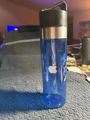 VINTAGE APPLE PRODUCT: 9” High Blue Water Bottle w/APPLE LOGO…Sent To APPLE PROS - Image 1 of 4