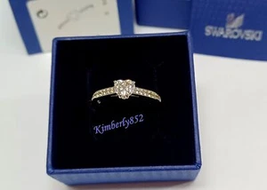 Swarovski Attract Heart Ring Rhodium PVD Size:60/9/XL Clear Crystal NEW 5221390 - Picture 1 of 14