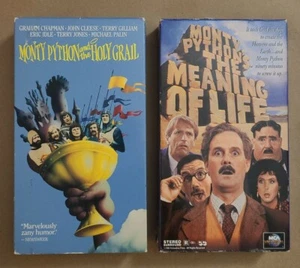 2 Monty Python Movies on VHS - MP and the Holy Grail & MP's The Meaning of Life - Picture 1 of 10