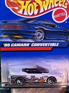 Hot Wheels 1995 Chevrolet Camaro Convertible White Diecast Sealed USED NM Cond - Picture 1 of 5