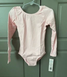 BodyWrappers Pink Long Sleeve Leotard BWC126 Child Intermediate 6x-7 - Picture 1 of 2