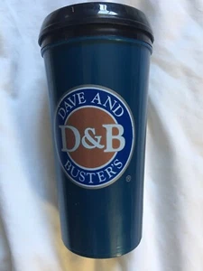 Dave And Busters Travel Cup Coffee Blue 6.75” Tall - Picture 1 of 1