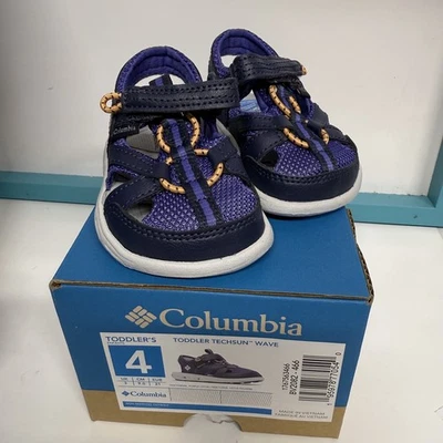 Columbia Boys Toddler Techsun Sandals Size 4 purple lotus Free Shipping New - Image 1 of 4