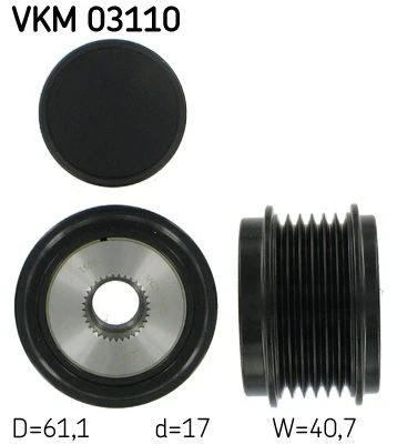 ALTERNATOR FREEWHEEL CLUTCH VKM 03110 FITS FOR SKF - Image 1 of 3