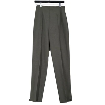 Escada Sport Women's Gray Wool Blend Trousers Size 40 Classic Fit Slit Hem - Image 1 of 4