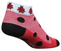 SockGuy Women's Ladybug Cycling Socks with Ultra-Wicking Micro Denier Fabric - Image 1 of 1