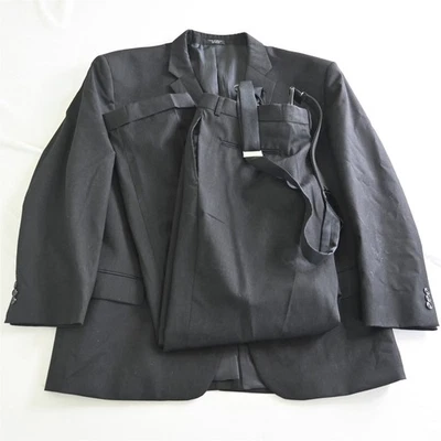 Jones New York 52R 40x29 Gris Carbón 100% Lana Hombre Chaqueta Pantalones Traje Foto 1 de 4