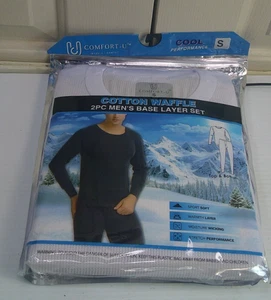 COMFORT-U COTTON WAFFLE 2PCmens BASE LAYER SET - SIZE: sm - Picture 1 of 4