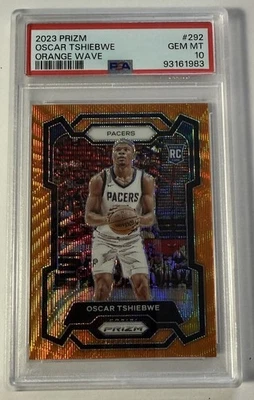 2023-24 Panini Prizm Orange Wave Prizm #56/60 Oscar Tshiebwe RC PSA 10 - Image 1 of 2