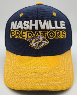 Nashville Predators Azul Marino Adidas Elastizado Abeto Talla S/M Gorra Deletrear Logo Foto 1 de 4