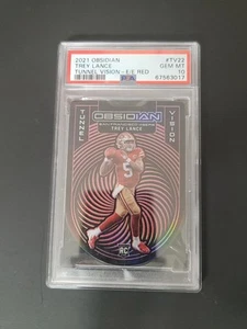TREY LANCE 2021 PANINI OBSIDIAN TUNNEL VISION ELECTRIC ETCH RED /5 PSA 10 - Picture 1 of 2