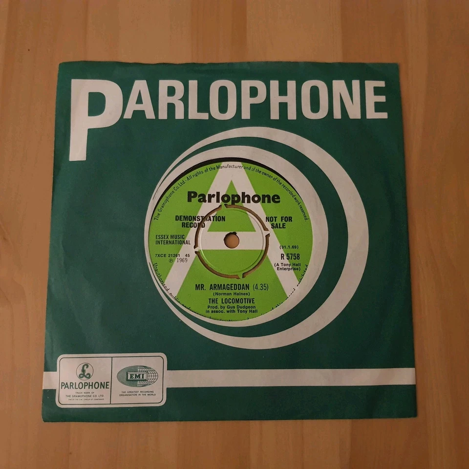 THE LOCOMOTIVE - Mr. Armageddan UK  PSYCH PROMO 7" 1969 PARLOPHONE DEMO TRAFFIC - Image 1 of 2