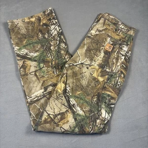 Y2K Carhartt Hose Herren 32x34 Camouflage Realtree Carpenter Hergestellt in den USA Jagd - Bild 1 von 11