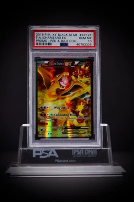 2016 Pokemon XY Black Star Promo Red & Blue Coll. XY121 FA Charizard EX PSA 10 - Image 1 of 2