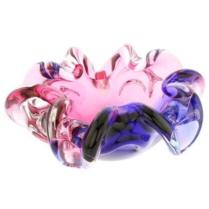 Tazón central de vidrio GlassOfVenice Murano Sommerso - rosa y azul - Imagen 1 de 9