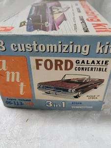 Vintage AMT 1963 Ford Galaxy Box With Parts, No Car. - Picture 1 of 2