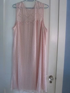 Lane Bryant Lace Overlay Dress Women's 22/24 Pink Lined Summer Party - Picture 1 of 6