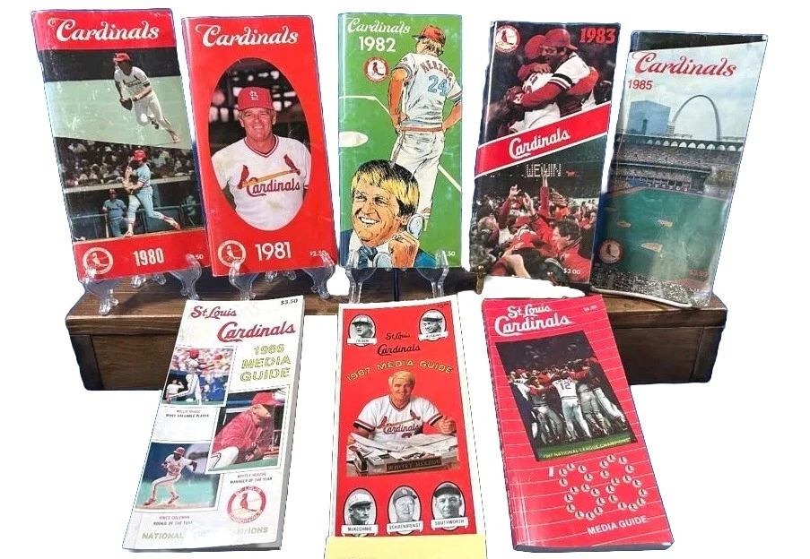 St Louis Cardinals Baseball MLB Media Guide 1980,81,82,83,85,86,87,88 Lot Of 8 - Image 1 of 4